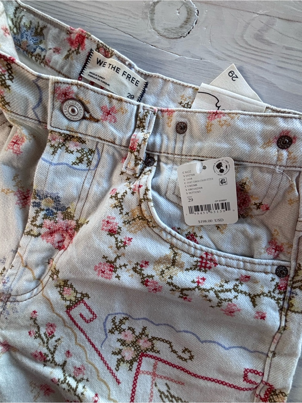 Free People We The Free - Eden Printed High Slouchy Jeans Size 29 - Picture 7 of 8